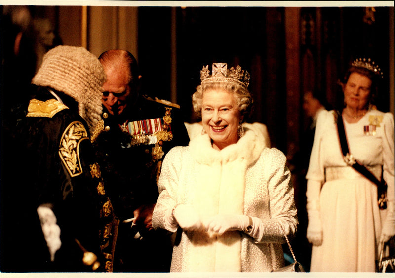 The opening of the Riksdag, Queen Elizabeth II in Westminster - Vintage Photograph