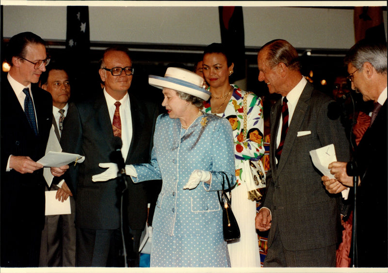 Queen Elizabeth II with Prince Philip - Vintage Photograph