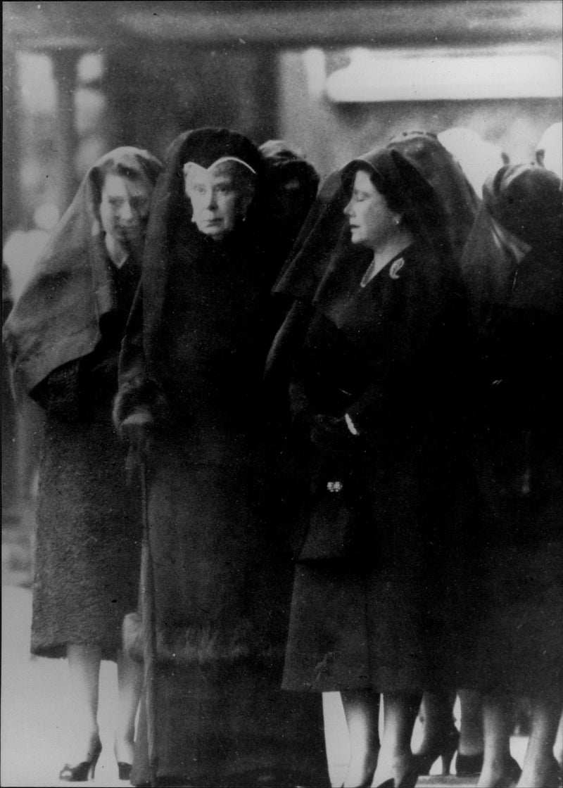Queen Modern at funeral - Vintage Photograph