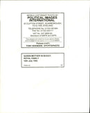 Queen Elizabeth takes a golf car on her way to an event. - Vintage Photograph