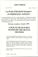 Queen Elizabeth took part in the opening of an animal hospital in Merton. - Vintage Photograph