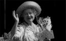 Queen Elizabeth, Queen Mother, waves happy on her birthday - Vintage Photograph