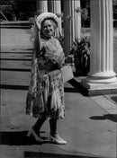 Queen Elizabeth, Queen Mother, waves smoothly - Vintage Photograph