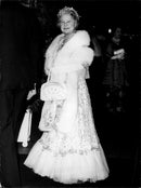Queen Elizabeth, Queen Mother, Arrives at Royal Film Show The Slipper and the Rose - Vintage Photograph