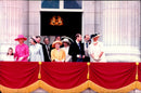 Queen Elizabeth, Queen Elizabeth, surrounded by relatives. - Vintage Photograph