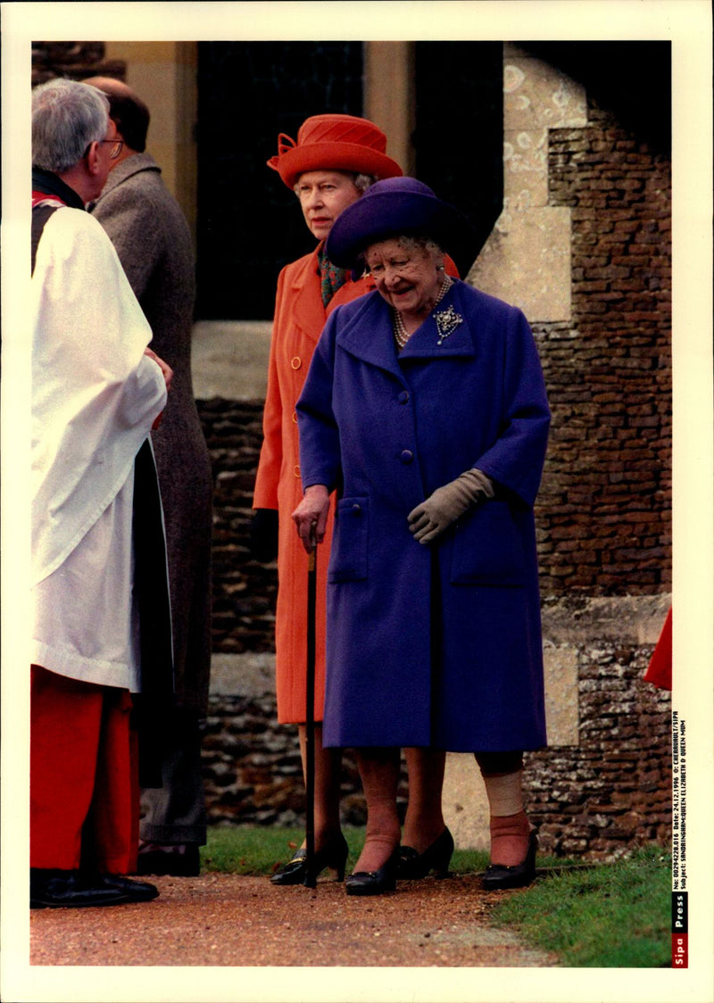Queen Mother and Queen Elizabeth II - Vintage Photograph