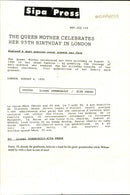 Queen Mother with Prince Harry and Prince William at the celebration of her 95th birthday - Vintage Photograph