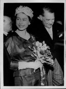 Queen Elizabeth II during her state visit to Paris. - Vintage Photograph