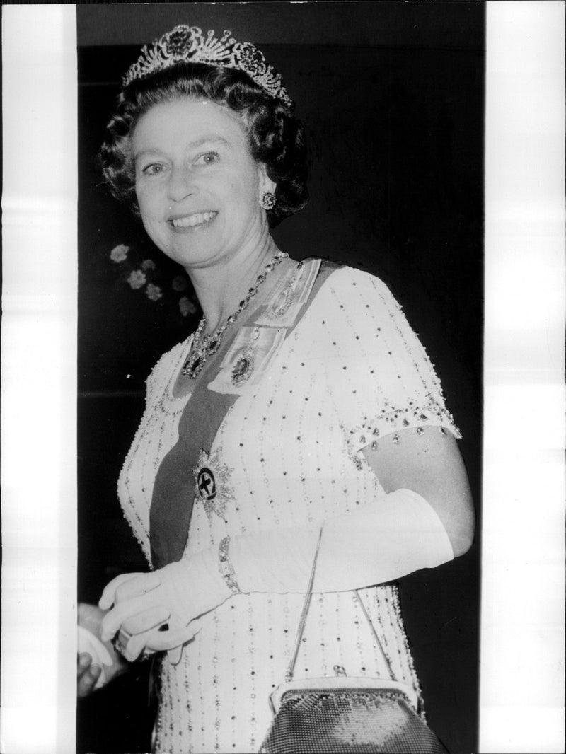 Queen Elizabeth II arrives at the jubilee gala - Vintage Photograph