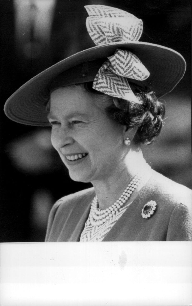 Queen Elizabeth II during her state visit in Spain - Vintage Photograph