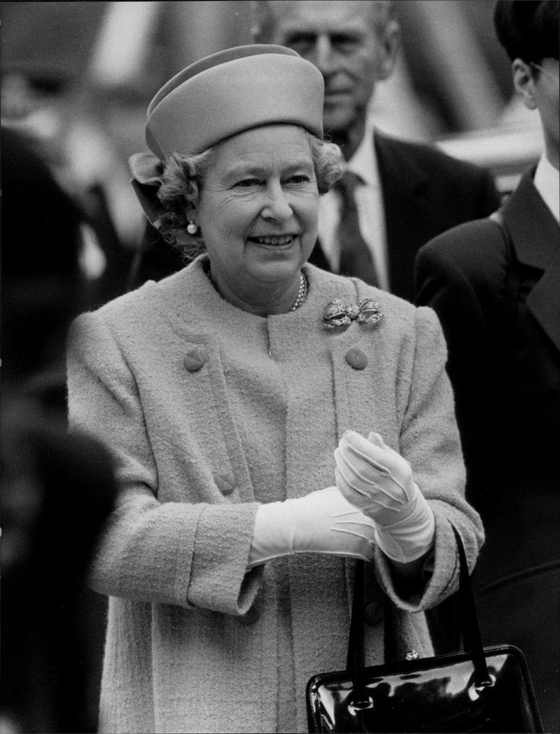 Queen Elizabeth II taken during a state visit in Germany - Vintage Photograph