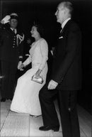 Queen Elizabeth arrives at the ElysÃ©e Palace together with France's President Giscard d'Estaing - Vintage Photograph