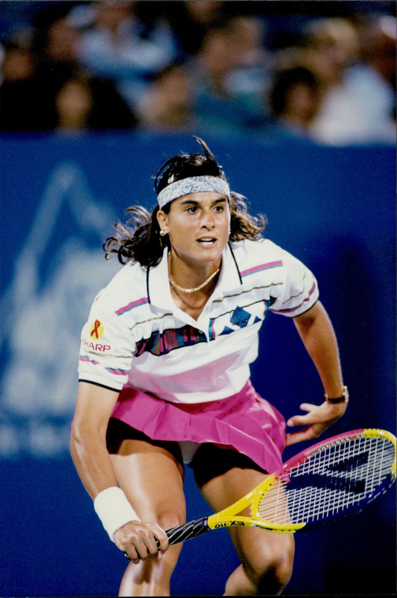 Portrait of Gabriela Sabatini during the match of the US Open - Vintage Photograph