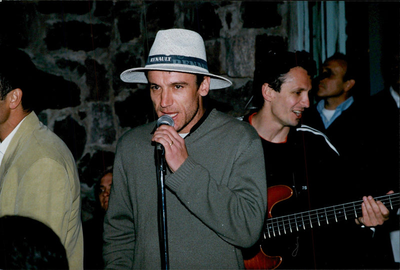 Mats Wilander sings at a concert in Punta del Este - Vintage Photograph