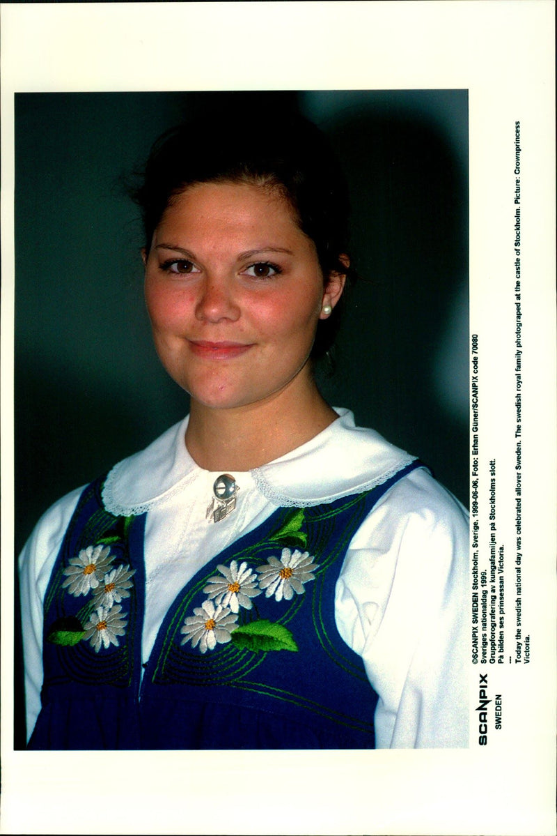 Portrait of Crown Princess Victoria during the celebration of Sweden\u0026#, image size:800x1199