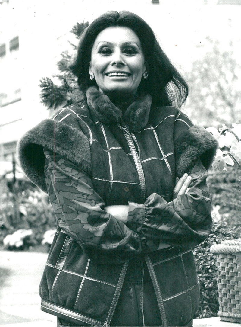 Italian actress Sophia Loren in London to make PR of the perfume &quot;Sophia&quot; - Vintage Photograph