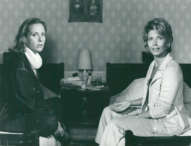 Gunnel Lindblom and GeneviÃ©ve Page in the movie &quot;Brother Carl&quot;. - Vintage Photograph
