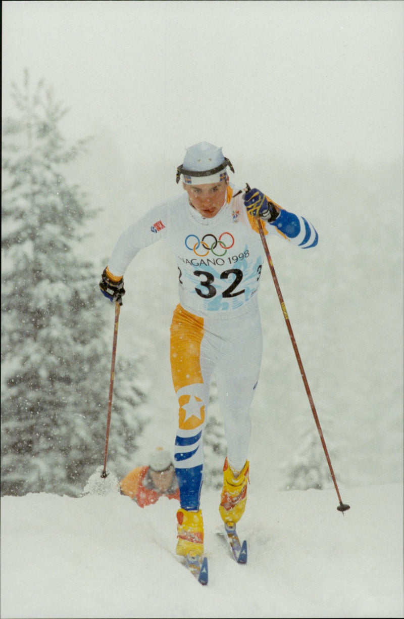 Action image on Per Elofsson, taken less than 30 km classically. - Vintage Photograph