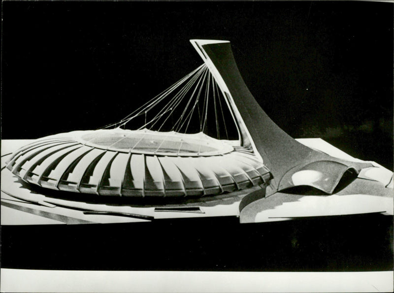 Model of the Olympic Stadium - Olympic Games in Montreal 1976 - Vintage Photograph