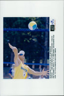 Sweden - Cuba beach volleyball - Pettersson and Angel against Alvares and Rosell, 3-15 lost the Swedes with - Vintage Photograph