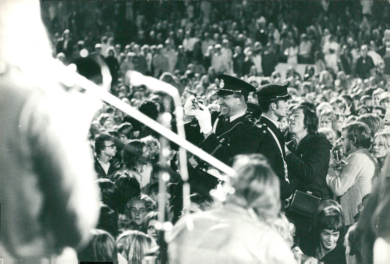 Happy police plates RollingStones at RÃ¥sunda - Vintage Photograph