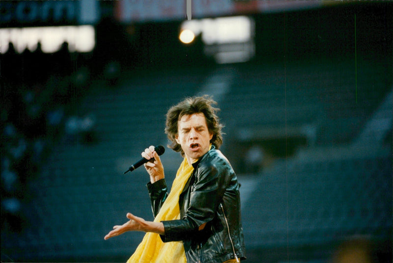 Mick Jagger during The Rolling Stones concert at Stade de France - Vintage Photograph