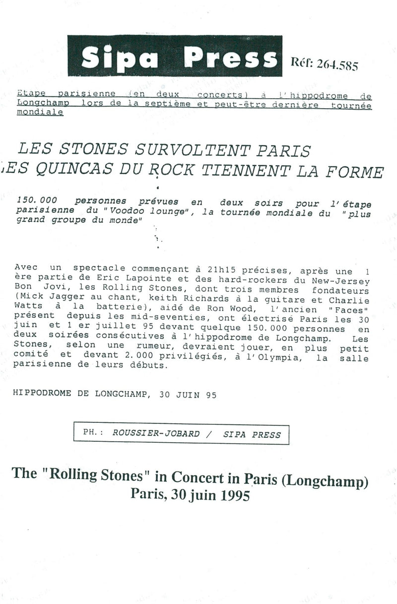 Audience at The Rolling Stones concert at Longchamp - Vintage Photograph