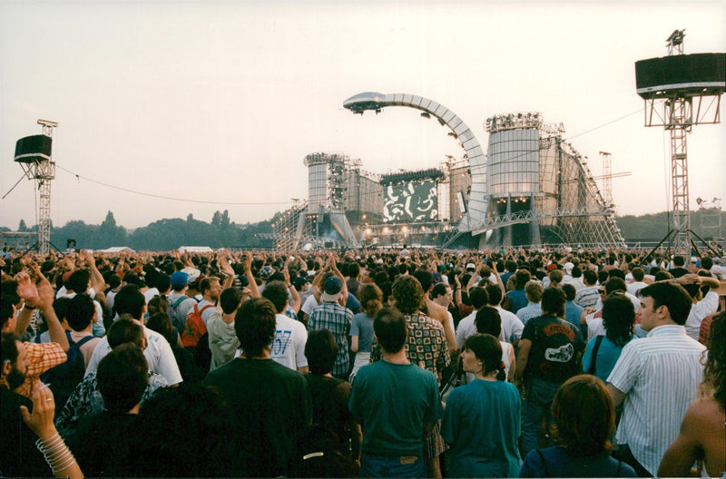 Audience at The Rolling Stones concert at Longchamp - Vintage Photograph