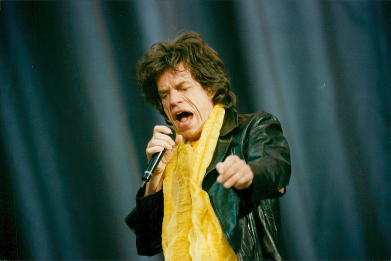Mick Jagger during The Rolling Stones concert at Stade de France - Vintage Photograph
