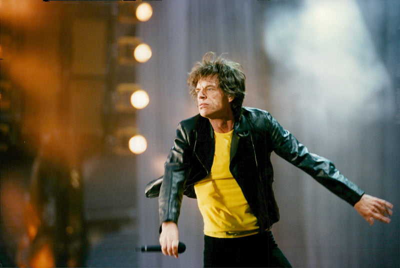 Mick Jagger during The Rolling Stones concert at Stade de France - Vintage Photograph