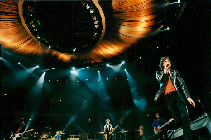 Mick Jagger during The Rolling Stones concert in Globen - Vintage Photograph