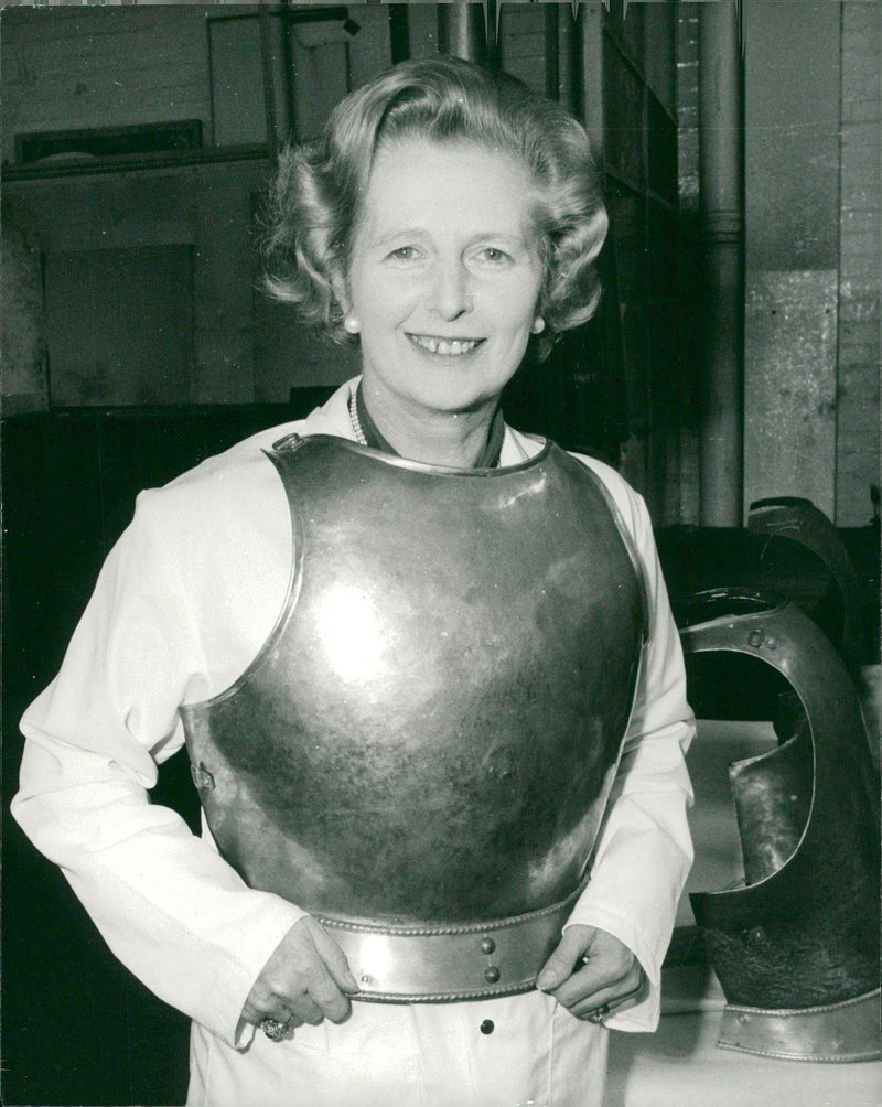 The Iron Maiden Margaret Thatcher in armour - Vintage Photograph