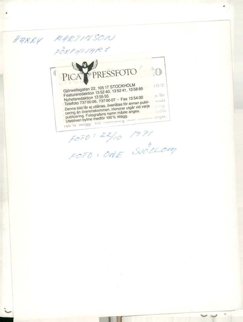 The author Harry Martinson together with his wife Ingrid - Vintage Photograph