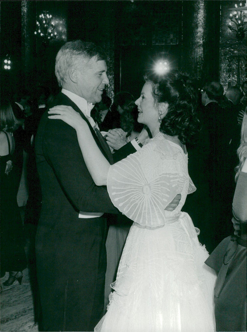 Sylvia Lindenstrand is dancing with Anders Wall at the Nobel Peace Festival - Vintage Photograph