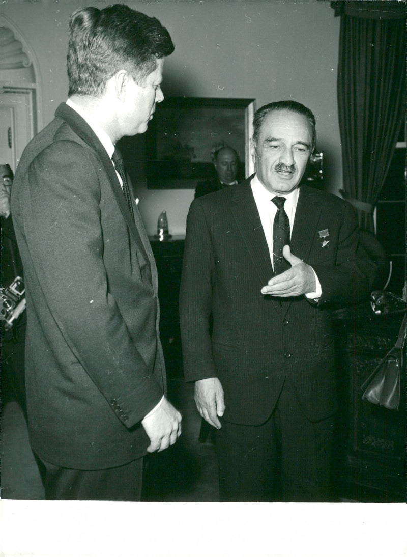 John F Kennedy in conversation - Vintage Photograph