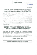 Elton John in a 19th century suit along with David Furnish at the ball on his 50th birthday - Vintage Photograph