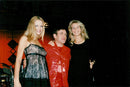 Elton John with Top Models Karen Mulder and Claudia Schiffer at Elton John Foundation / Cartier Foundation AIDS Charity Event at Moulin Rouge - Vintage Photograph