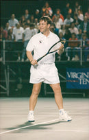 Elton John plays tennis at &quot;Smash Hits&quot; - Vintage Photograph
