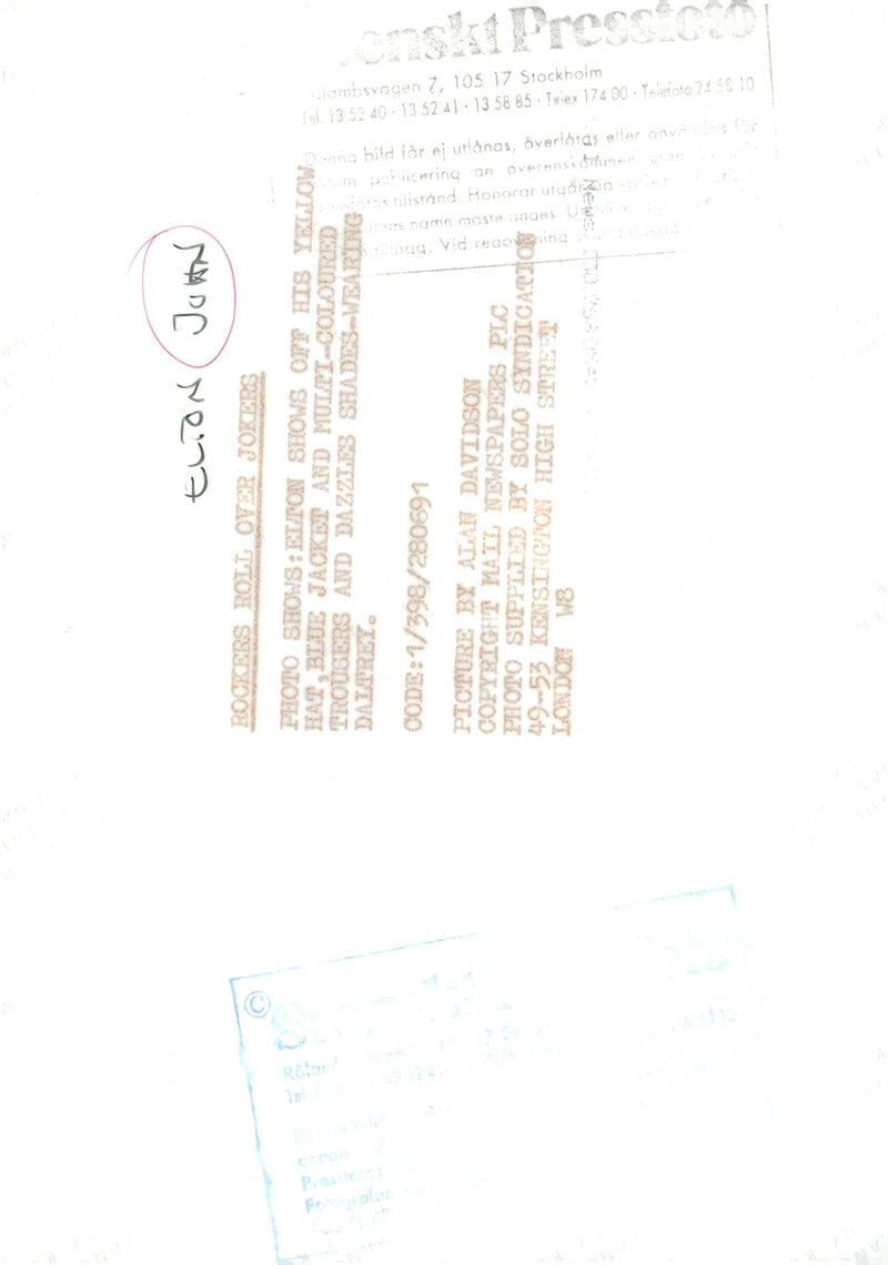 Elton John - Vintage Photograph