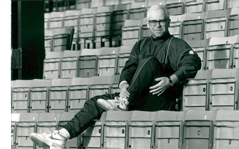 Elton John alone on the stands - Vintage Photograph