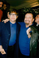 Elton John together with Maurice BÃ©jart at the Paris Fashion Show. - Vintage Photograph