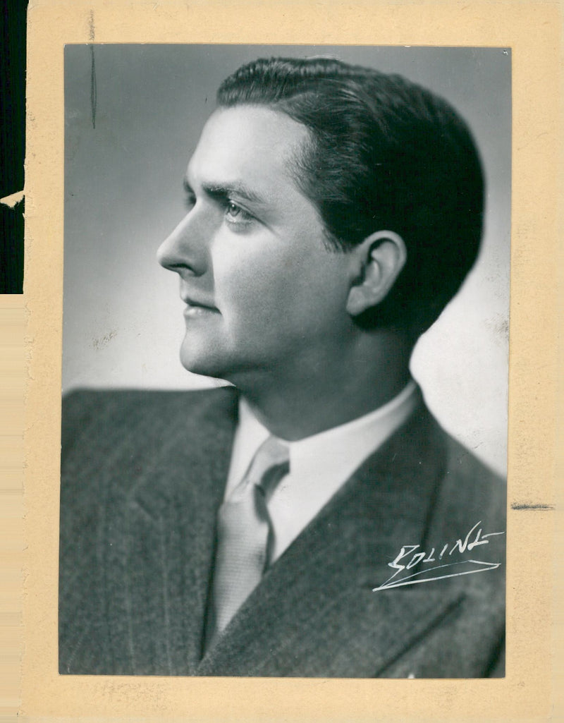 Portrait of the actor Stig JÃ¤rrel in unknown context - Year 1941 - Vintage Photograph