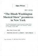 Faye Dunaway along with Gary Guttman during the premiere of Dinah Washingtons musical. - Vintage Photograph