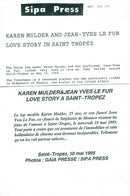 The model Karen Mulder with boyfriend Jean-Yves Le Fur - Vintage Photograph