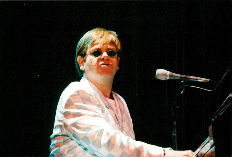 Elton John on the Globe - Vintage Photograph