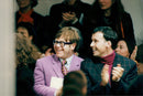 Elton John in the audience at the Jean-Paul Gaultier view in Paris - Vintage Photograph