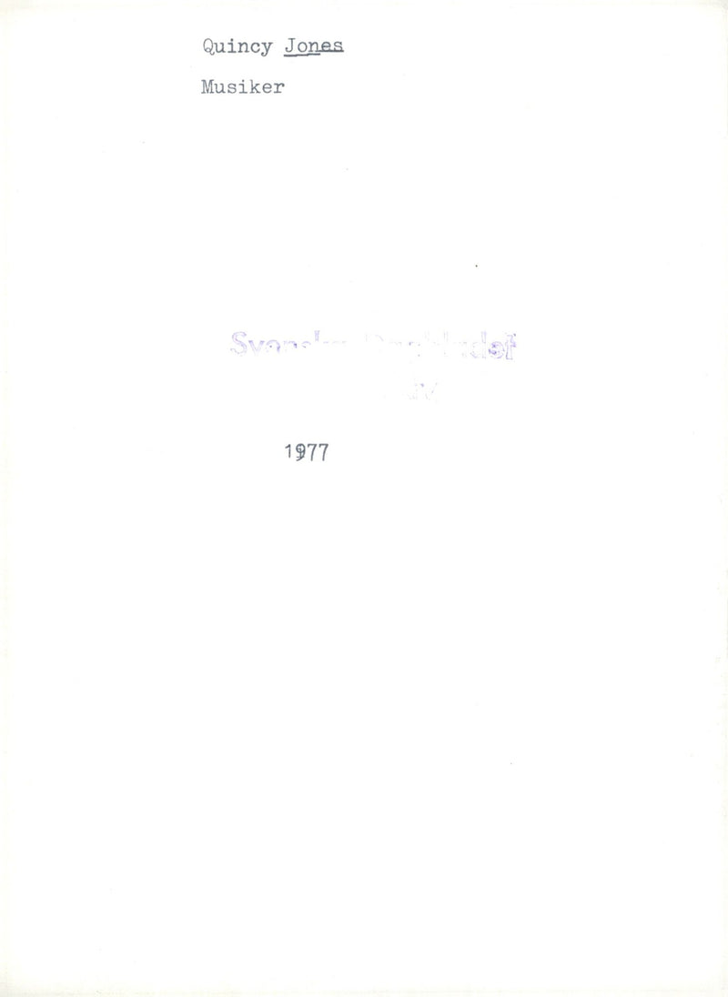 Quincy Jones, jazz musician - Vintage Photograph