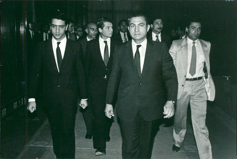 Hosni Mubarak after Anwar Sadat was murdered - Vintage Photograph