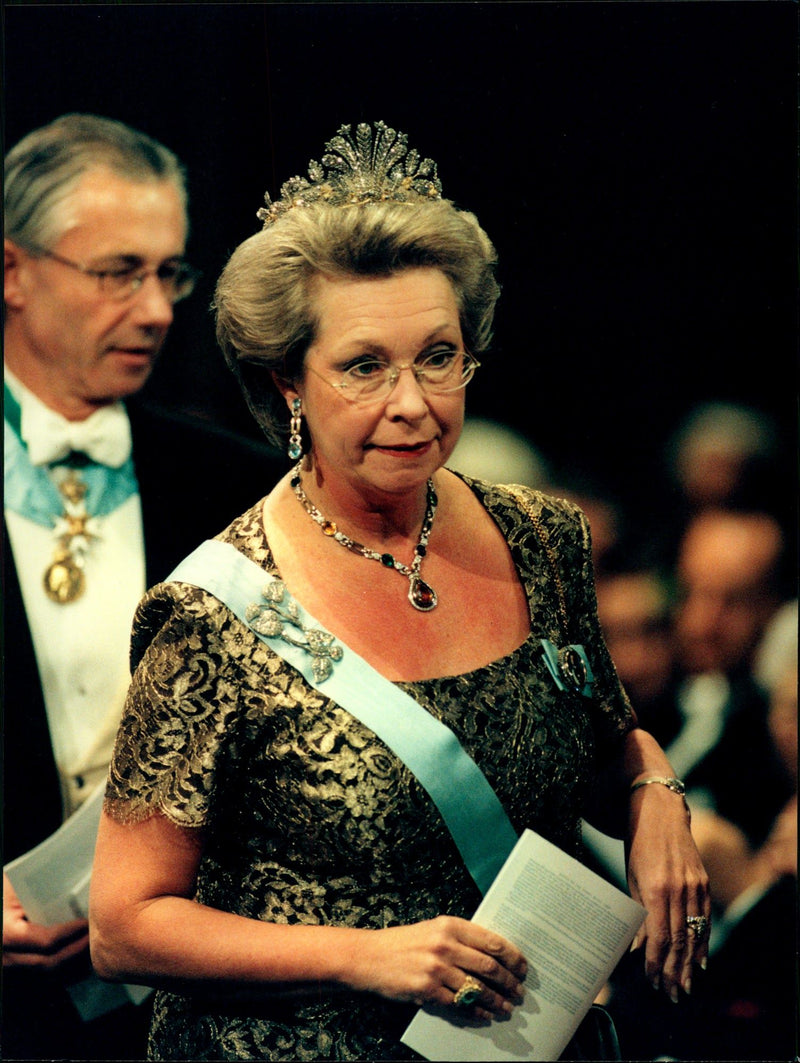 Princess Christina at the Nobel Prize ceremony at the Concert Hall - Vintage Photograph