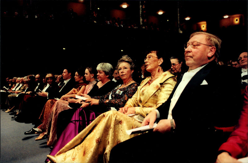 Princess Christina and Birgitta Dahl with her husband Enn Kokk at the Nobel Prize ceremony in the Concert Hall - Vintage Photograph